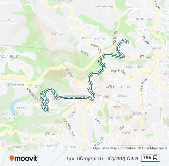 786 bus Line Map