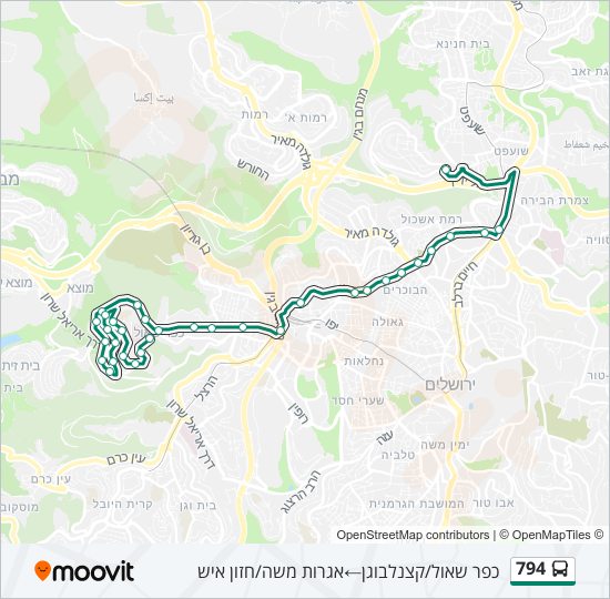 Автобус 794: карта маршрута