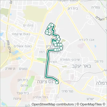 82א Bus Line Map