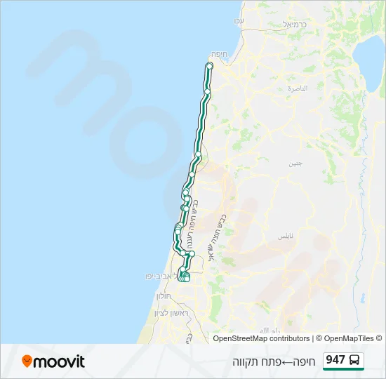 947 Bus Line Map