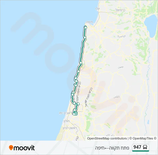 947 Bus Line Map