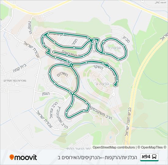 94א bus Line Map