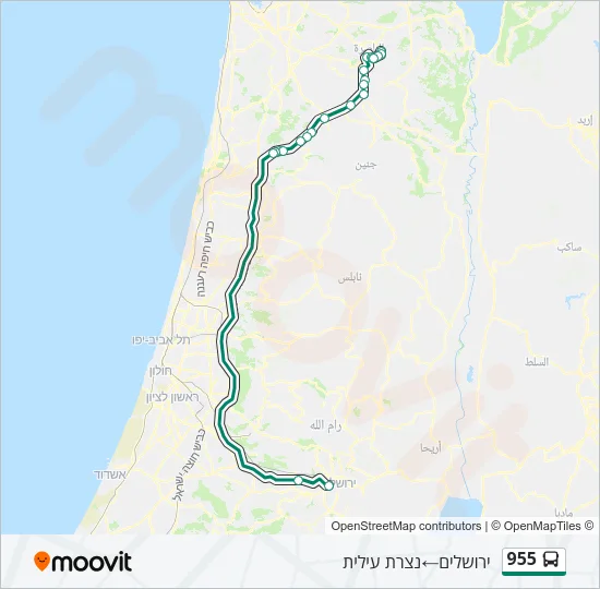 955 Bus Line Map