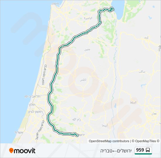 959 bus Line Map