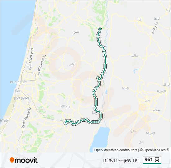 961 bus Line Map