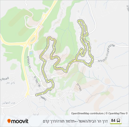 84 Bus Line Map