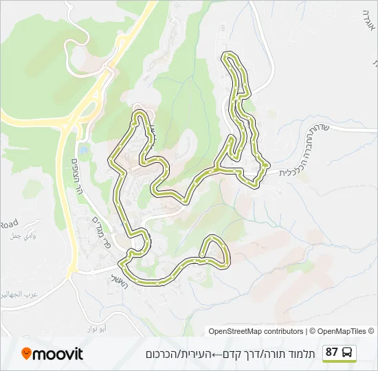 87 Bus Line Map