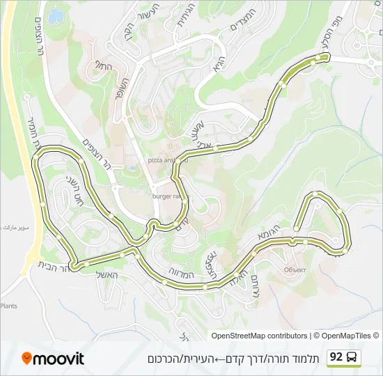 92 Bus Line Map