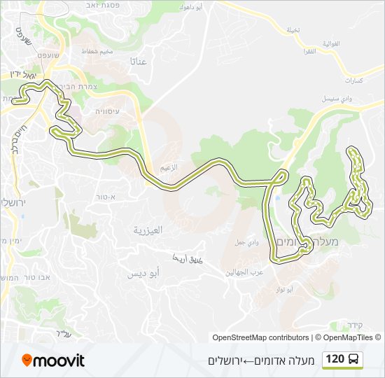 120 bus Line Map