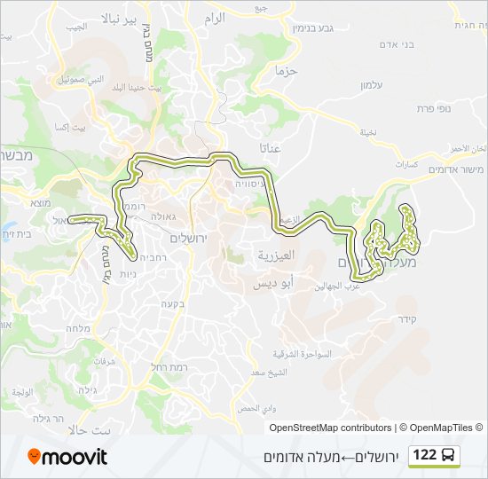 122 bus Line Map