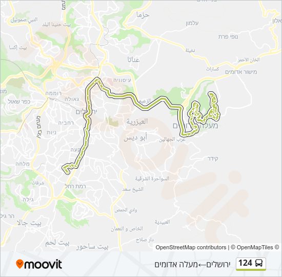 124 Bus Line Map