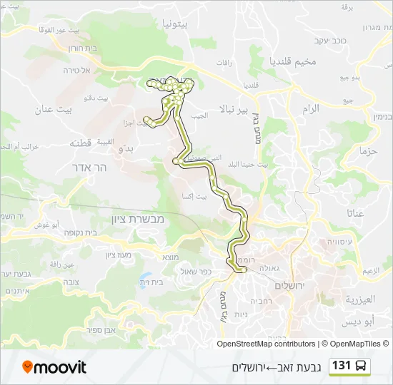 131 Bus Line Map
