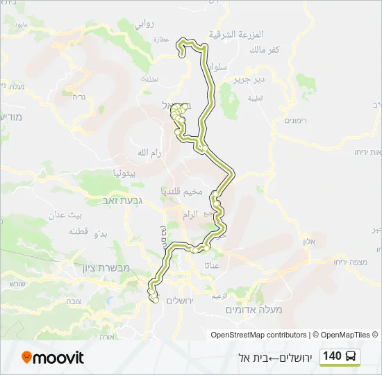 140 Bus Line Map