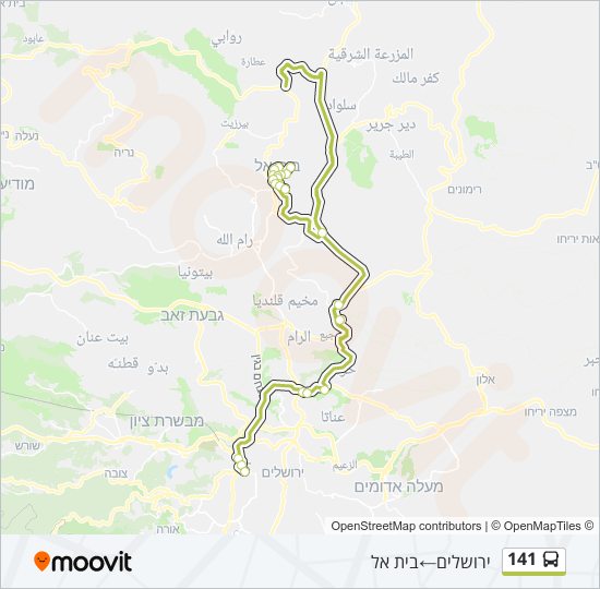 141 bus Line Map