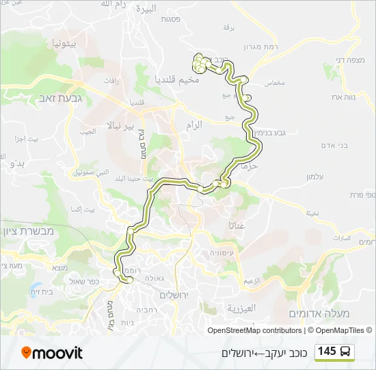 145 Bus Line Map