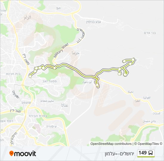 149 Bus Line Map