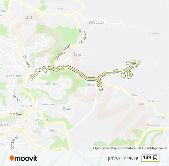 149 Bus Line Map