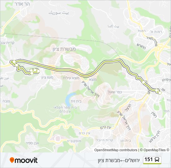 151 Bus Line Map