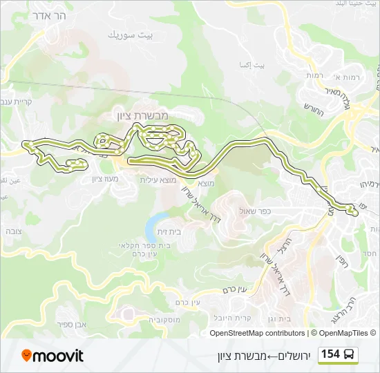 154 Bus Line Map