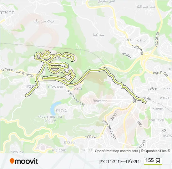 155 Bus Line Map