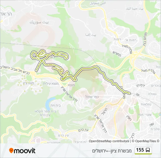 155 Bus Line Map