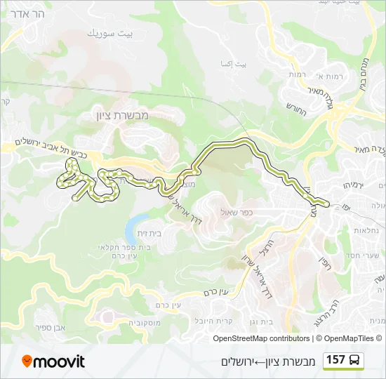 157 Bus Line Map