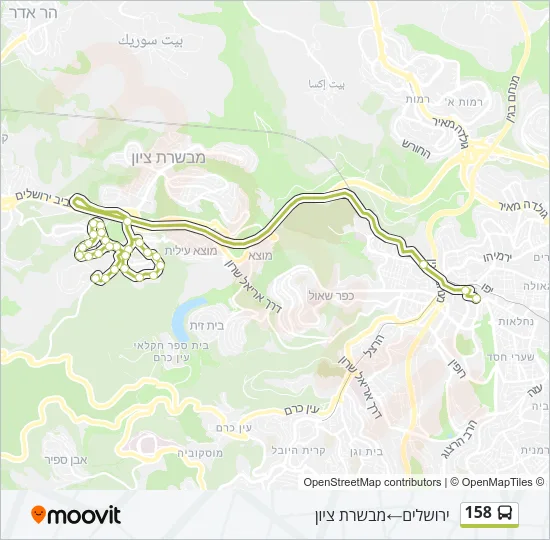 158 Bus Line Map