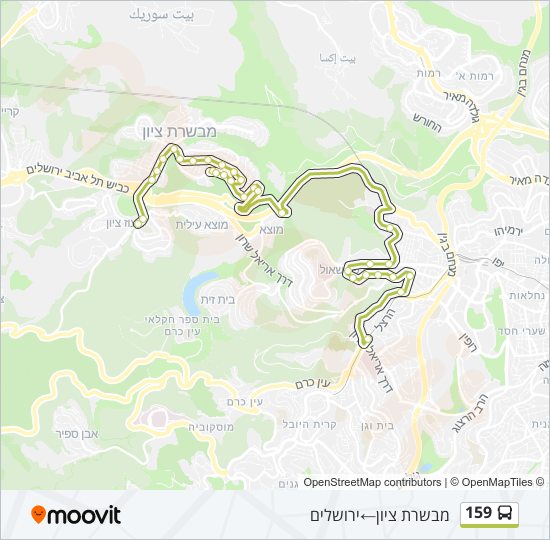 159 bus Line Map