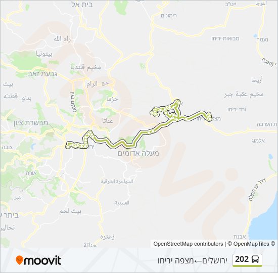 Автобус 202: карта маршрута