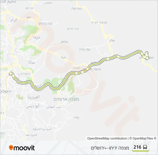 216 Bus Line Map