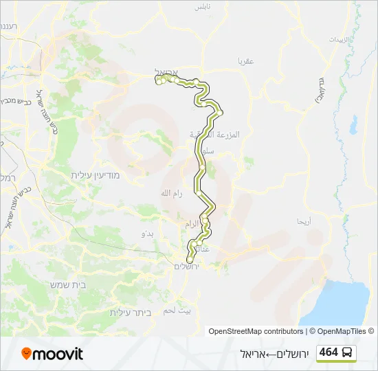 464 Bus Line Map