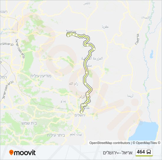 464 Bus Line Map