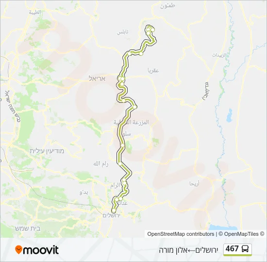 467 Bus Line Map