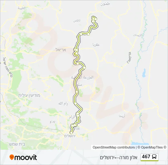 467 Bus Line Map