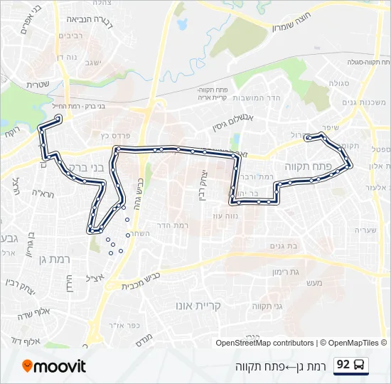 92 Bus Line Map