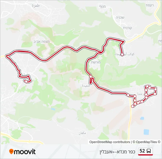 52 Bus Line Map
