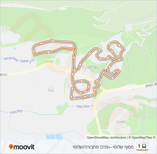 1 Bus Line Map