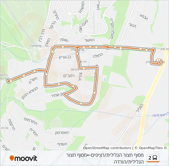 2 Bus Line Map