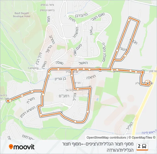 2 Bus Line Map