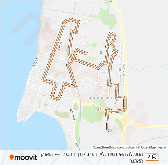 2 Bus Line Map