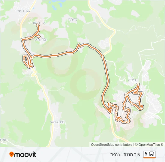 5 Bus Line Map