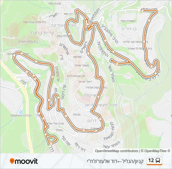 12 Bus Line Map