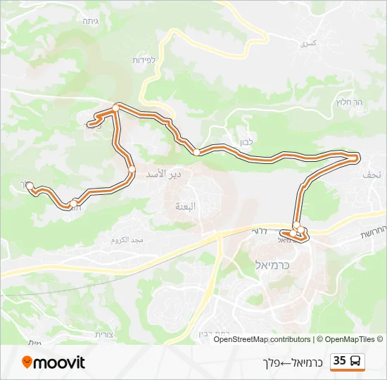 35 Bus Line Map