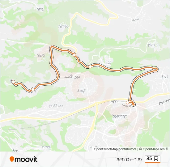 35 Bus Line Map