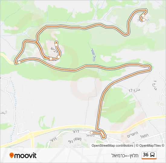 36 Bus Line Map