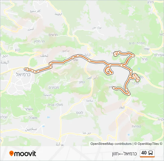 40 Bus Line Map