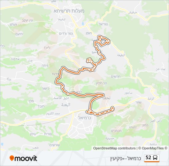52 Bus Line Map