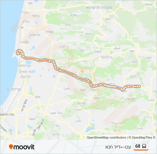 68 Bus Line Map
