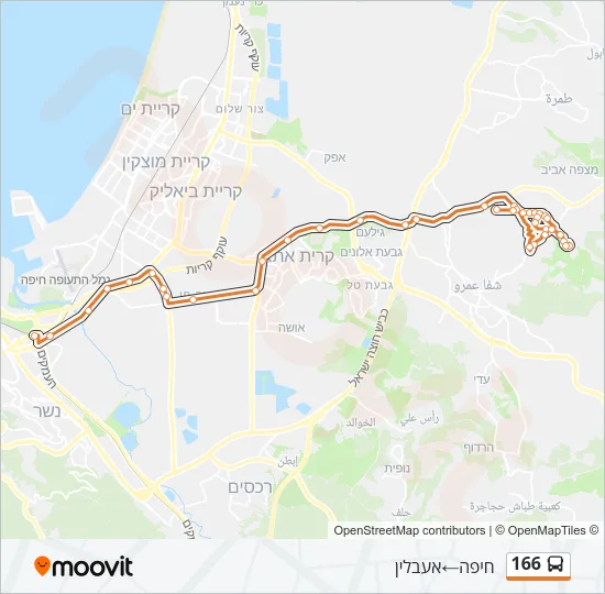 166 Bus Line Map