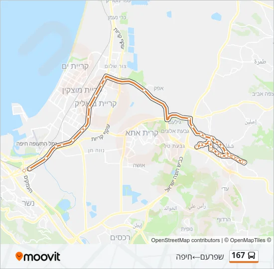 167 Bus Line Map
